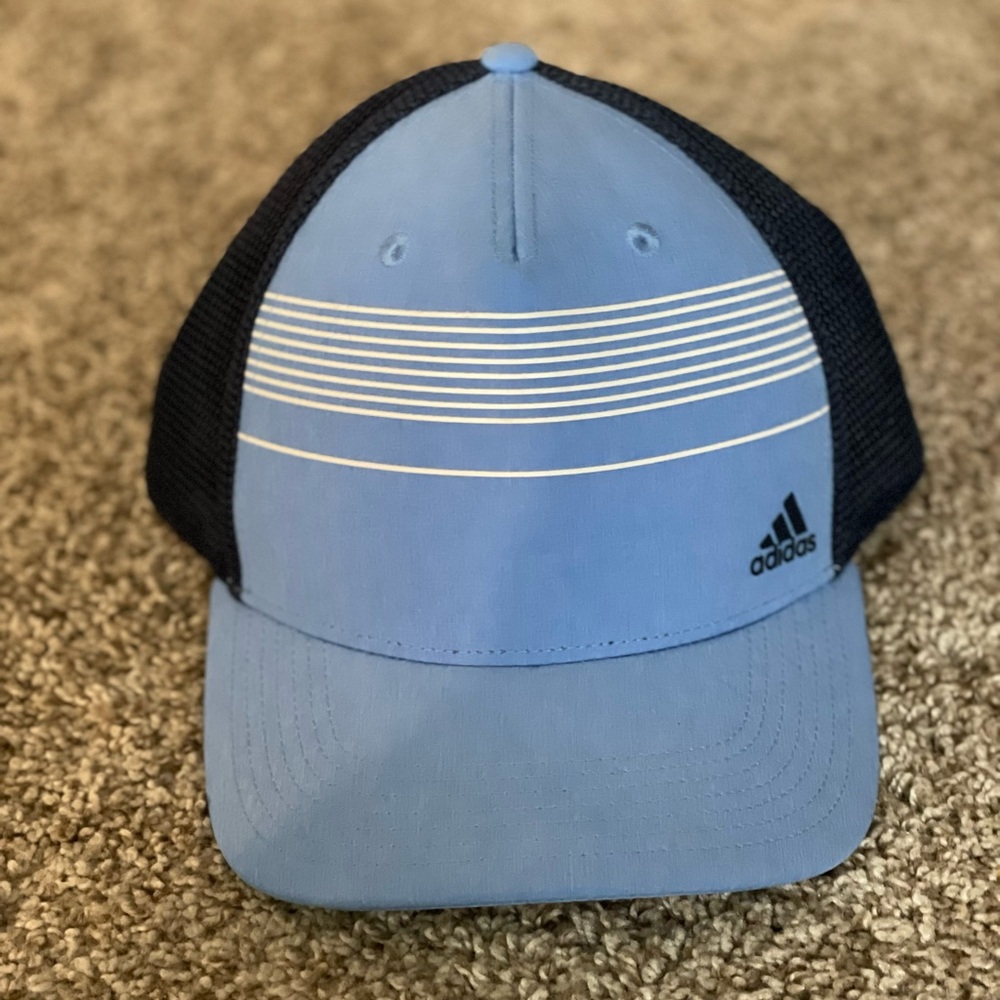 Adidas Light Blue and Black Cap